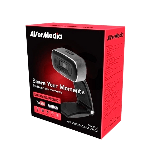 Avermedia PW310 FHD 1080P 30FPS Black  Webcam