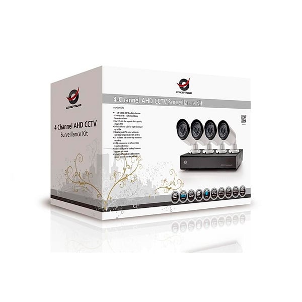 Conceptronic C4CHCCTVKITD V2  Kit de cámaras  HDD 4TB