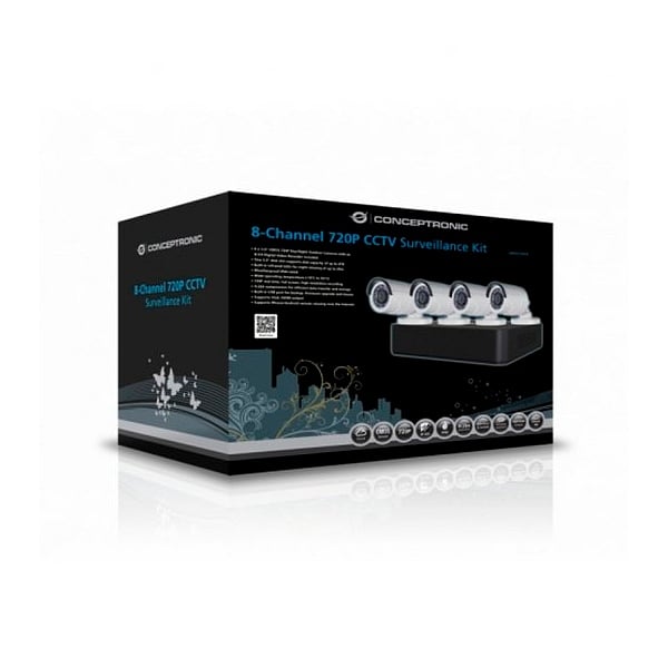 Conceptronic C8CHCCTVKITD V2  Kit de cámaras  HDD 1TB