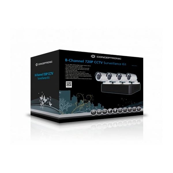 Conceptronic C8CHCCTVKITD V2  Kit de cámaras  HDD 2TB