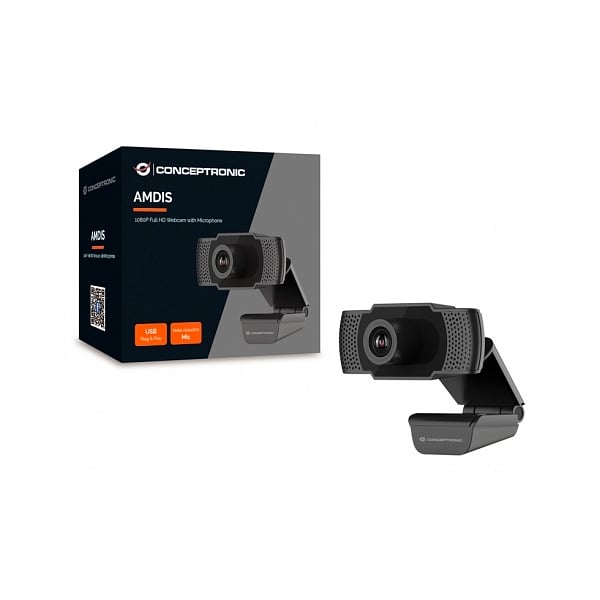 Conceptronic Amdis FullHD 1080P con micrófono  Webcam