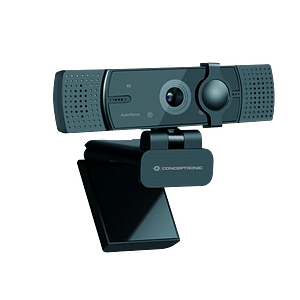 Conceptronic AMDIS08B 4K con Enfoque Automático y Doble Micrófono  Webcam