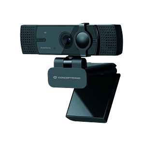 Conceptronic AMDIS07B  4K con Doble Micrófono  Webcam