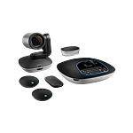 Logitech Group Cámara  Sistema de manos Libres  Hub  Mando a distancia  Para Videoconferencias en salas de reunión grandes y medianas