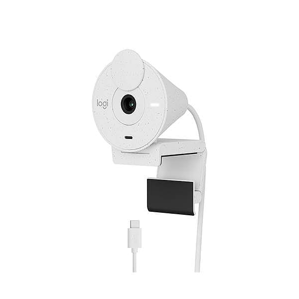 Logitech Brio 300 Blanco Crudo Full HD  USB C  Webcam