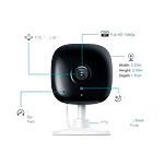 TPLink Kasa Spot KC100  Cámara de videovigilancia IP TPLink Kasa Spot KC100  Cámara de videovigilancia IP