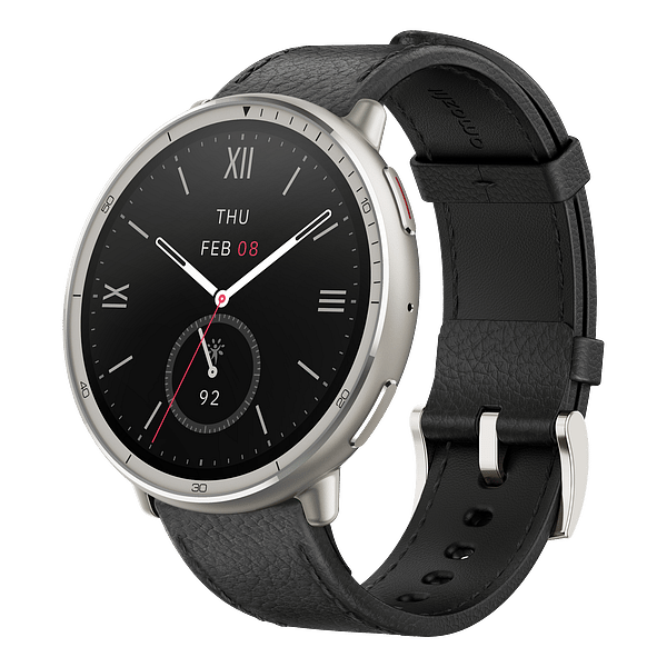 Amazfit Active 2 Round Black  Smartwatch GPS Pantalla AMOLED SpO2 160 Modos Deportivos Piel Versión Premium NFC