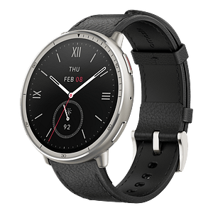 Amazfit Active 2 Round Black  Smartwatch GPS Pantalla AMOLED SpO2 160 Modos Deportivos Piel Versión Premium NFC