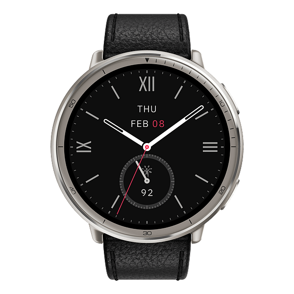 Amazfit Active 2 Round Black  Smartwatch GPS Pantalla AMOLED SpO2 160 Modos Deportivos Piel Versión Premium NFC