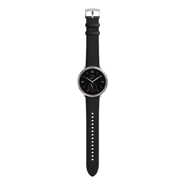 Amazfit Active 2 Round Black  Smartwatch GPS Pantalla AMOLED SpO2 160 Modos Deportivos Piel Versión Premium NFC