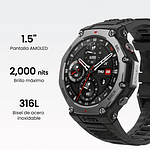 Amazfit TRex Onyx  Smartwatch GPS Pantalla AMOLED 175 SpO2 Más de 170 Modos Deportivos