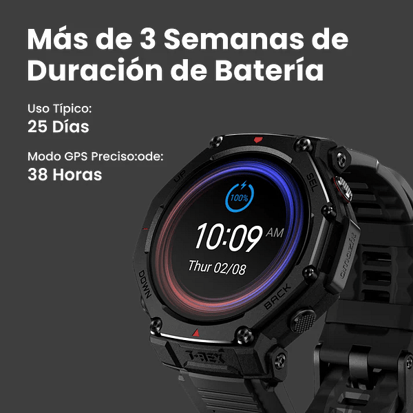 Amazfit TRex 3 PRO 48 mm  Smartwatch GPS Pantalla AMOLED 175 SpO2 Más de 180 Modos Deportivos Hasta 25 días de Autonomía