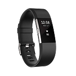 Fitbit Charge 2 Grande negroplata  Pulsera de actividad