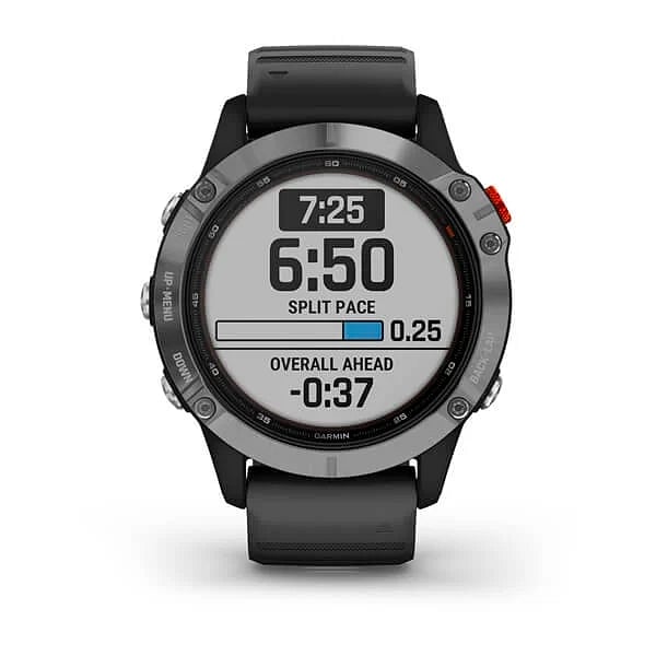 Garmin Fénix 6 Solar Plata  Negro  Smartwatch