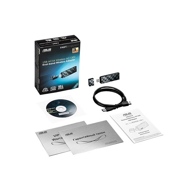 Asus USBAC54 WiFi AC1300 B1 USB 30  Adaptador USB WiFi