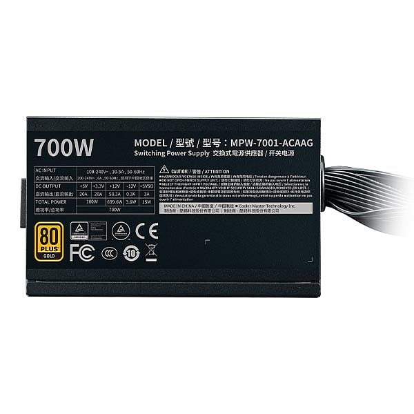 Cooler Master G700 Gold 700W 80 Gold Bulk  FA