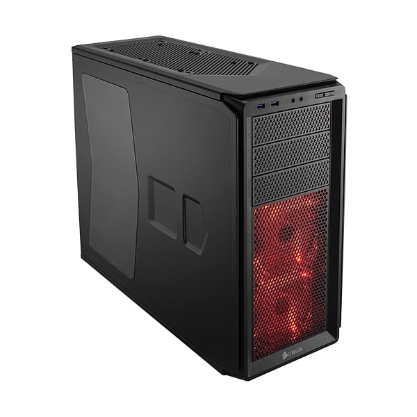 Corsair Graphite 230T con ventana negra con LED rojo  Caja