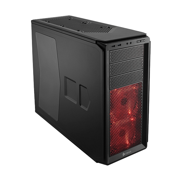 Corsair Graphite 230T con ventana negra con LED rojo  Caja