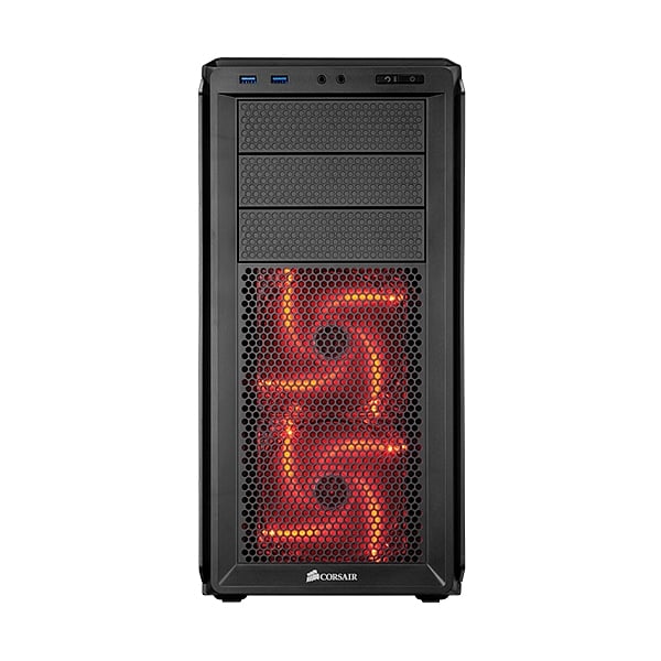 Corsair Graphite 230T con ventana negra con LED rojo  Caja