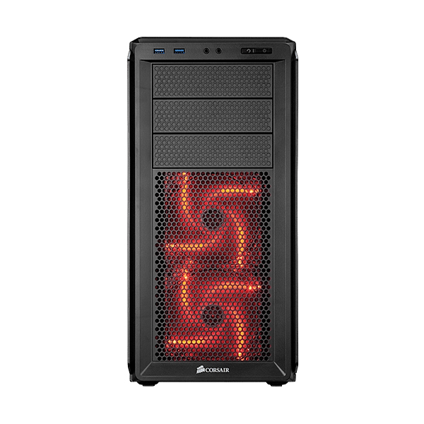 Corsair Graphite 230T con ventana negra con LED rojo  Caja