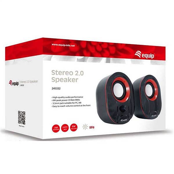 Equip Life 6W USB black  red  Altavoces