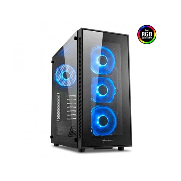 Sharkoon TG5 RGB cristal templado  Caja