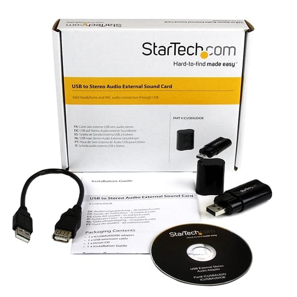 Startech Adaptador Sonido USB Externo  Tarjeta de Sonido