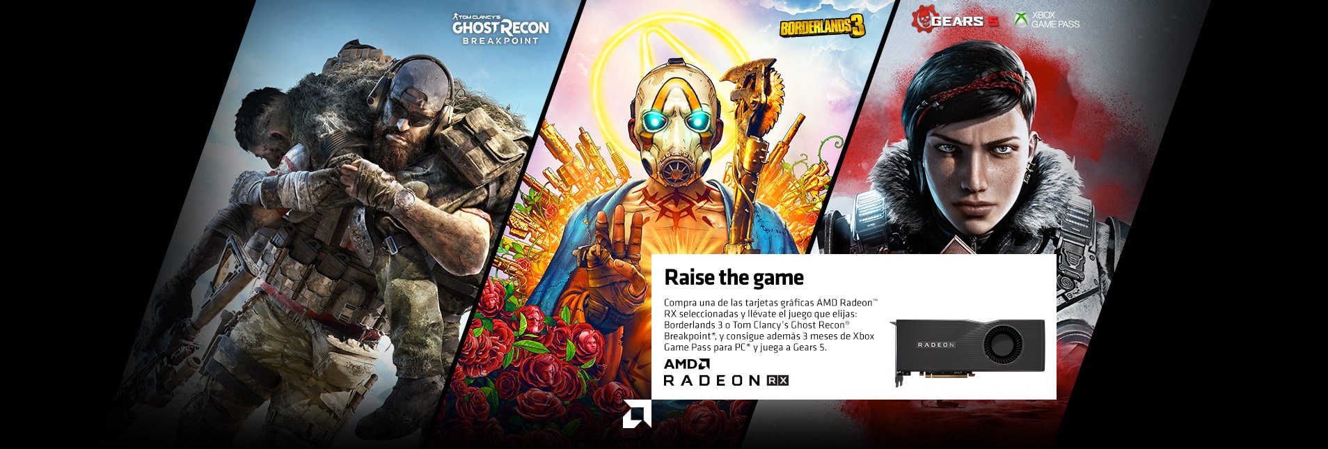 AMD  Raise the game  Consigue Tom Clancy039s Ghost Recon Breakpoint o Borderlands 3