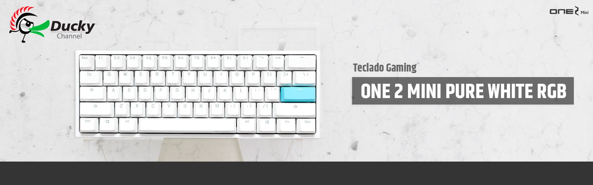 Teclado Ducky One 2 Mini Pure White Rgb Mx Red Life Informatica