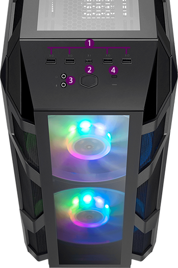 Panel de entrada y salida H500M