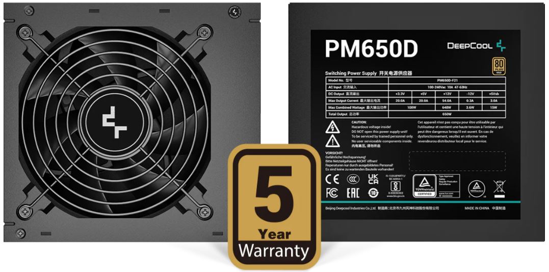 Deepcool PM650D 650W EFICIENCIA EN TODO