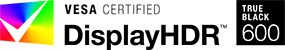 Certificación VESA DisplayHDR™ 600 TrueBlack
