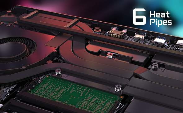 Tubos de calor Gigabyte AORUS 17