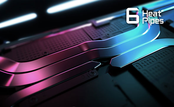 Tubos de calor Gigabyte AORUS 17H Tubos de calor Gigabyte AORUS 17H