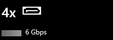 4 conectores a 6 Gbps