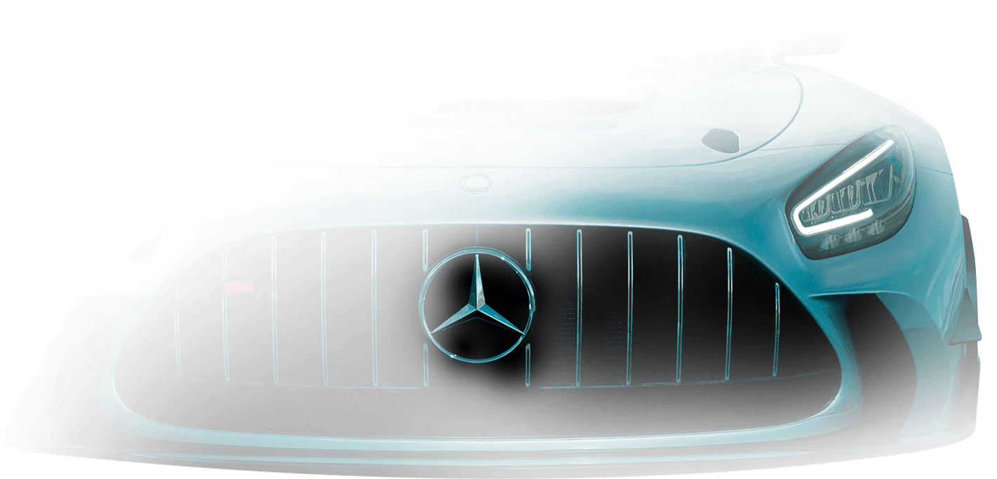 Coche frontal Mercedes