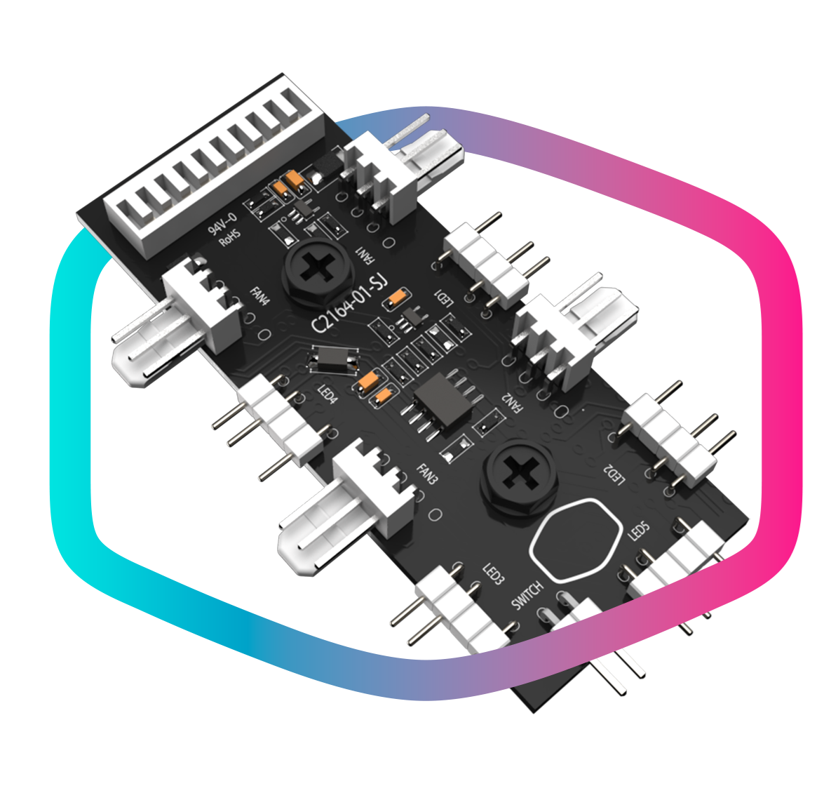 Nodo para ARGB y ventiladores caja CoolerMaster MasterBox TD500 Mesh V2