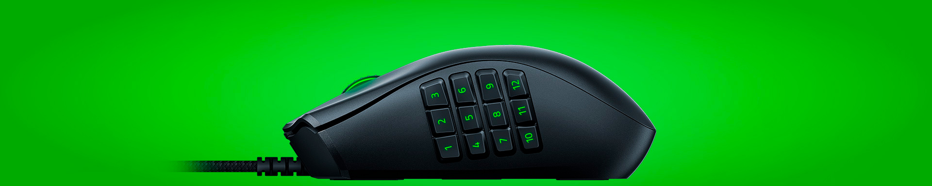 Vista lateral Ratón Razer Naga X