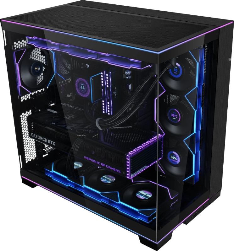 Efectos de iluminación personalizados Ventilador Lian Li UNI FAN TL LCD