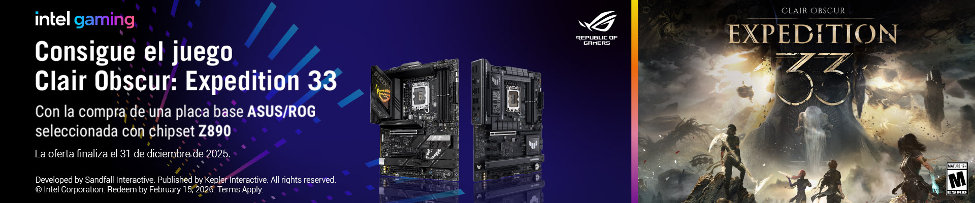 Promo ASUS Consigue el Clair Obscur Expedition 33 Promo ASUS Consigue el Clair Obscur Expedition 33