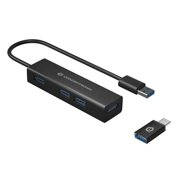 Conceptronic HUB 4 Puertos USB 30 USBC  Adaptador
