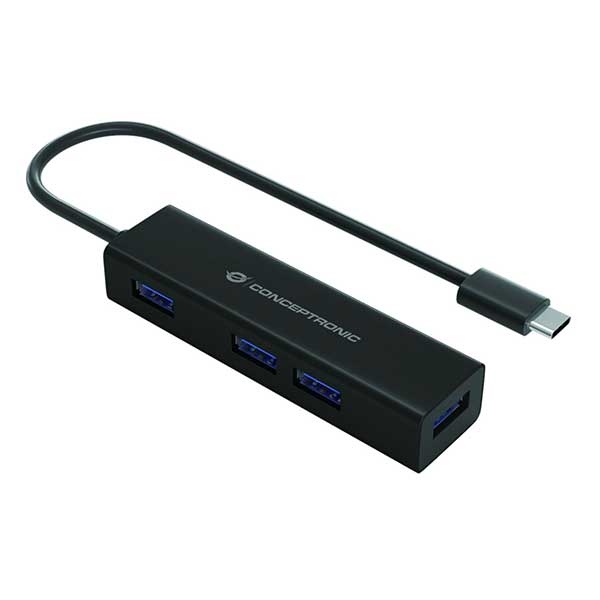 Conceptronic HUB 4 Puertos USBC USB 30  Adaptador
