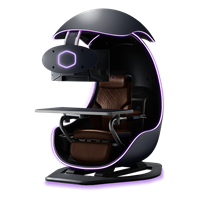 Cooler Master Orb X | Estación de juego multipropósito inmersiva Soporte Singlebox Negro Universo