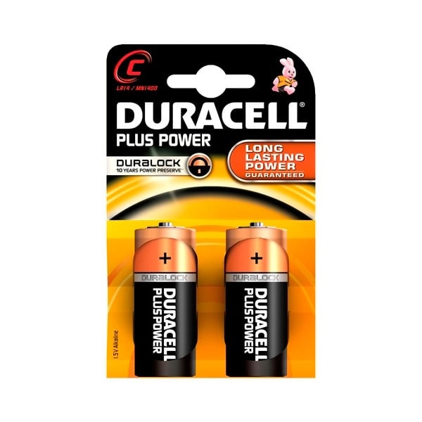 Duracell Pilas Alcalinas Plus Power C 15V 2 unidades