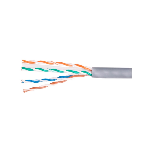 Equip bobina cable 100M Cat6 UUTP Rígido LSZH  Cable red