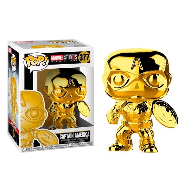 Figura POP Marvel Studios 10 Capitan America Gold Chrome