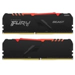 Kingston Fury Beast RGB DDR4 16GB 2666MHZ CL16  Memoria RAM