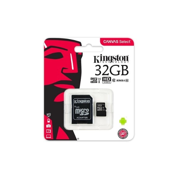 Kingston Canvas Select MicroSD 32GB cad  Memoria Flash