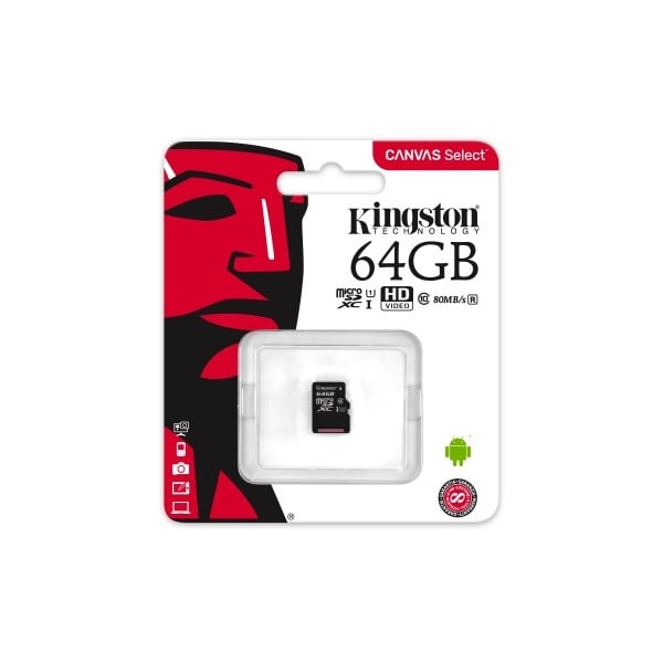 Kingston Canvas Select MicroSD 64GB  Memoria Flash