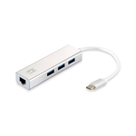 Level One USBC Gigabit Ethernet RJ45 HUB  Adaptador